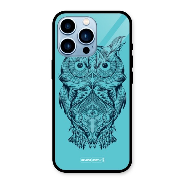 Designer Owl Glass Back Case for iPhone 13 Pro