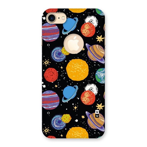 Designer Planets Back Case for iPhone 8 Logo Cut