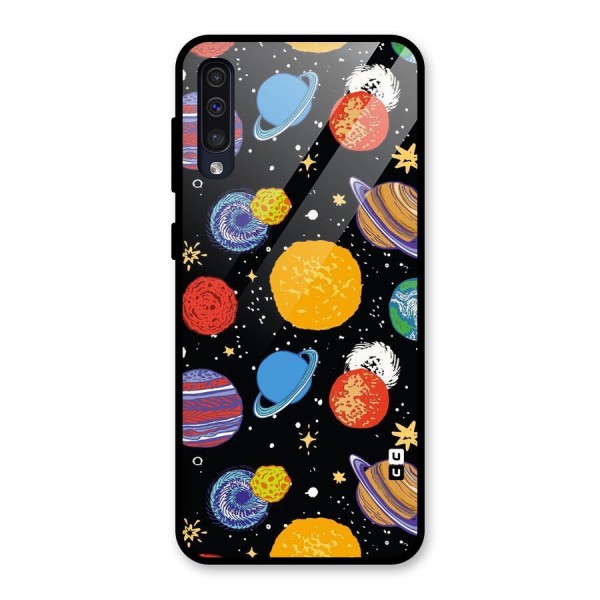 Designer Planets Glass Back Case for Galaxy A30s