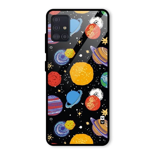 Designer Planets Glass Back Case for Galaxy A51