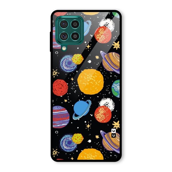 Designer Planets Glass Back Case for Galaxy F62