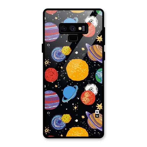 Designer Planets Glass Back Case for Galaxy Note 9