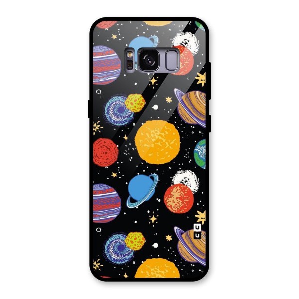 Designer Planets Glass Back Case for Galaxy S8