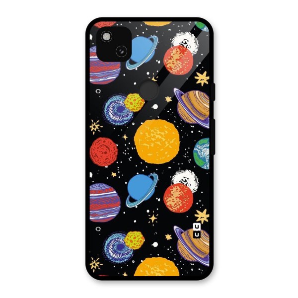 Designer Planets Glass Back Case for Google Pixel 4a