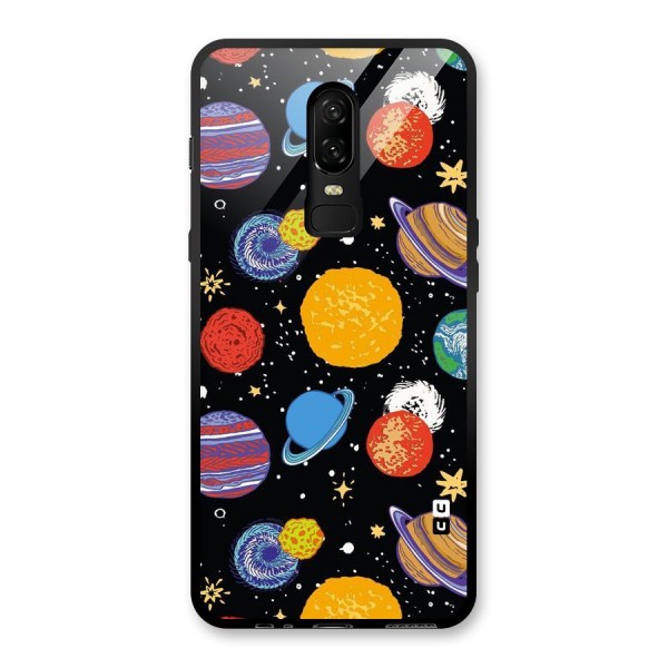 Designer Planets Glass Back Case for OnePlus 6