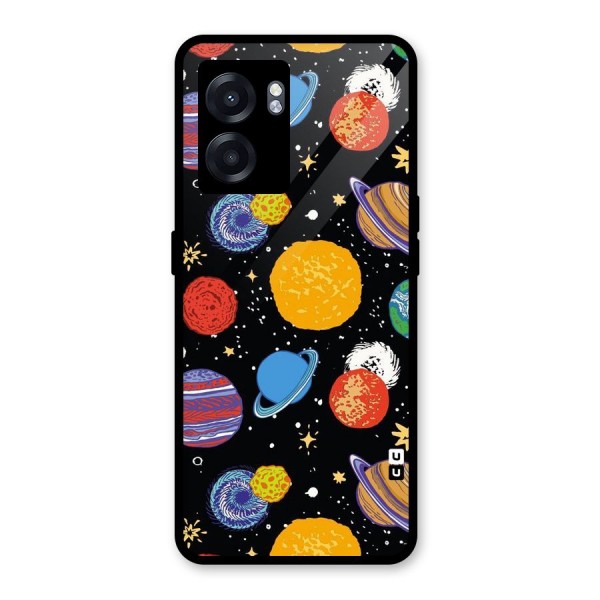 Designer Planets Glass Back Case for Oppo K10 (5G)