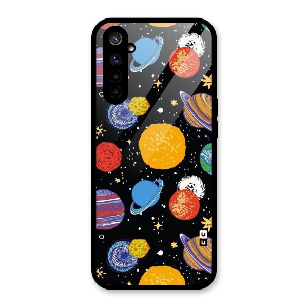 Designer Planets Glass Back Case for Realme 6