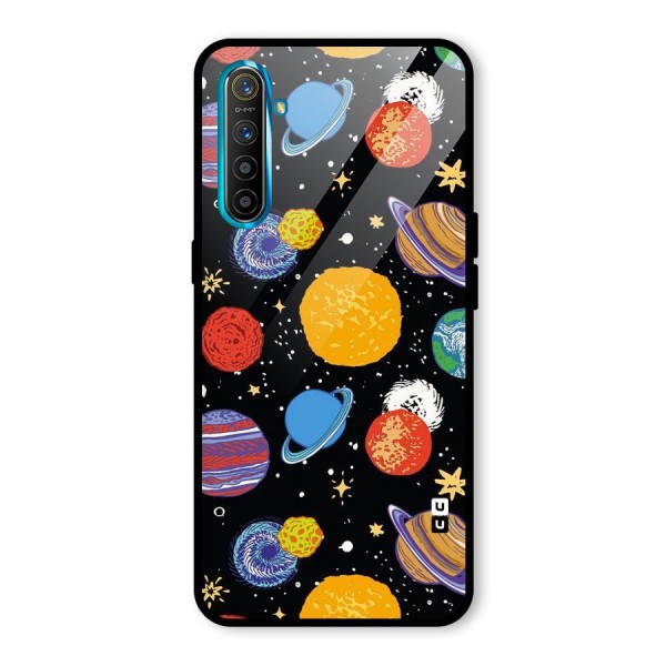 Designer Planets Glass Back Case for Realme XT