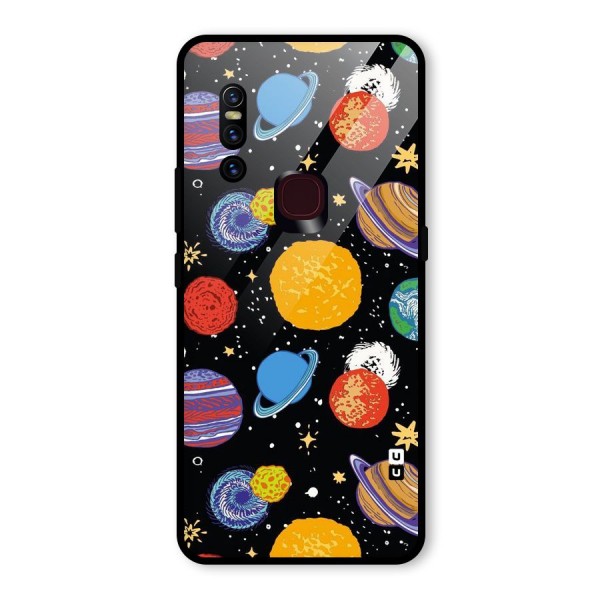 Designer Planets Glass Back Case for Vivo V15