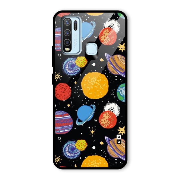 Designer Planets Glass Back Case for Vivo Y30