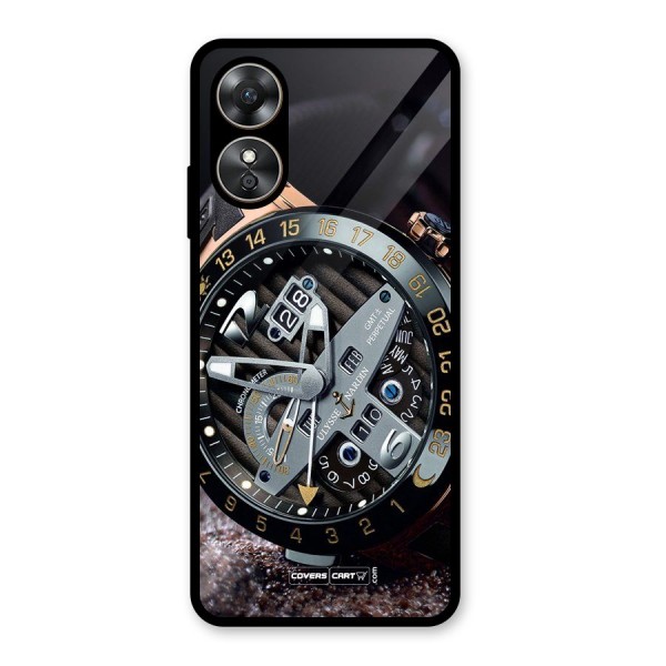 Designer Stylish Watch Glass Back Case for Oppo A17