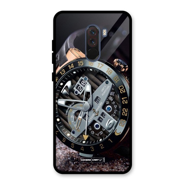 Designer Stylish Watch Glass Back Case for Poco F1