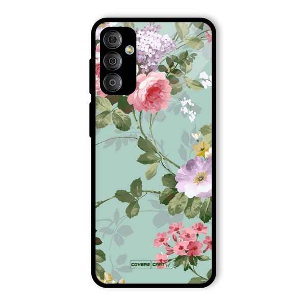 Desinger Floral Glass Back Case for Galaxy F23