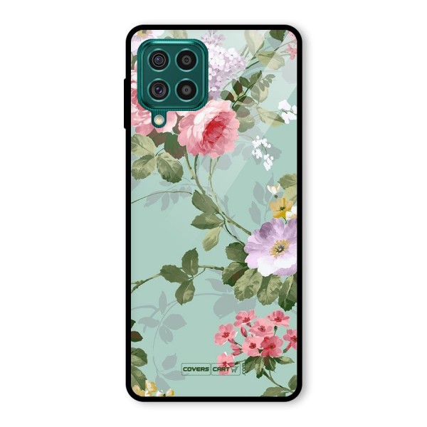 Desinger Floral Glass Back Case for Galaxy F62