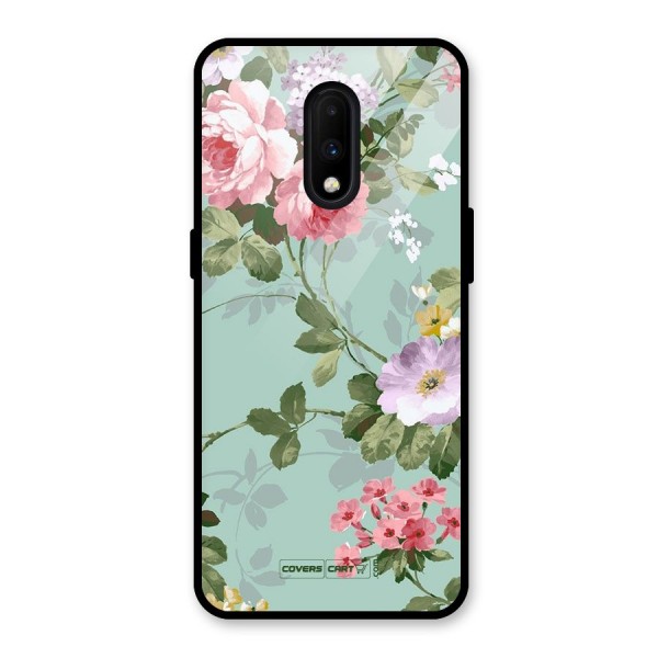 Desinger Floral Glass Back Case for OnePlus 7