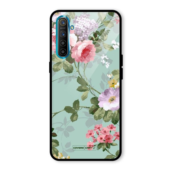 Desinger Floral Glass Back Case for Realme XT