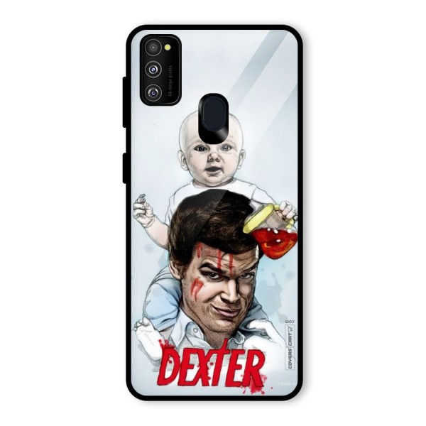 Dexter Artwork Glass Back Case for Galaxy M21