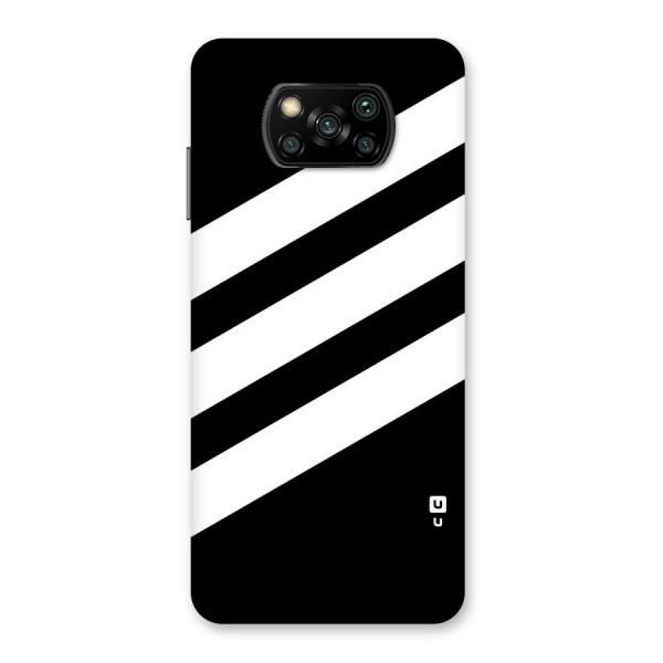 Diagonal Classic Stripes Back Case for Poco X3