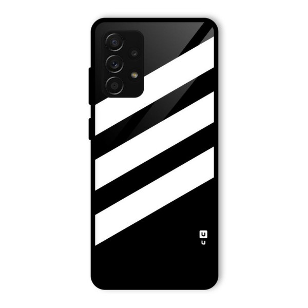 Diagonal Classic Stripes Glass Back Case for Galaxy A53 5G