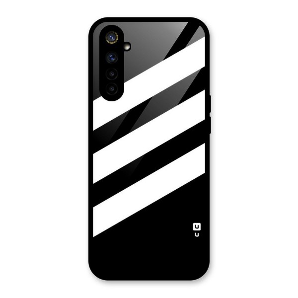 Diagonal Classic Stripes Glass Back Case for Realme 6