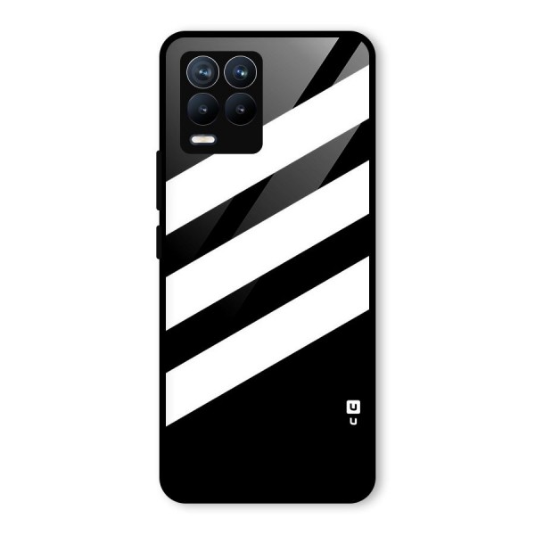 Diagonal Classic Stripes Glass Back Case for Realme 8