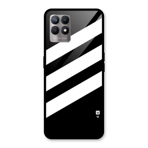 Diagonal Classic Stripes Glass Back Case for Realme 8i