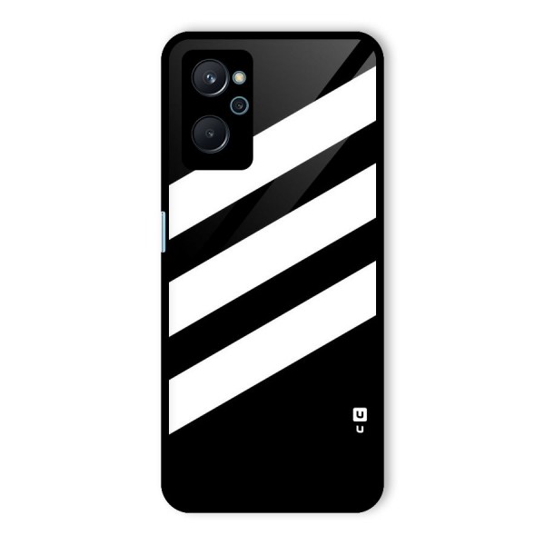 Diagonal Classic Stripes Glass Back Case for Realme 9i