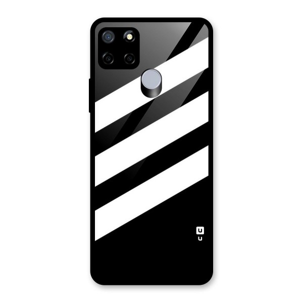 Diagonal Classic Stripes Glass Back Case for Realme C15