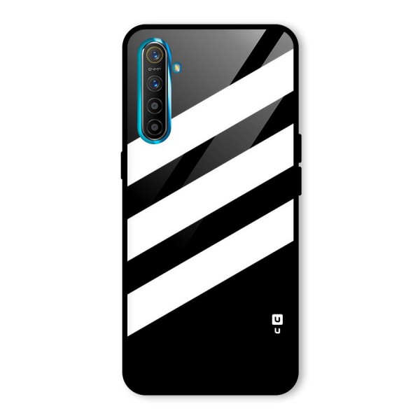 Diagonal Classic Stripes Glass Back Case for Realme X2