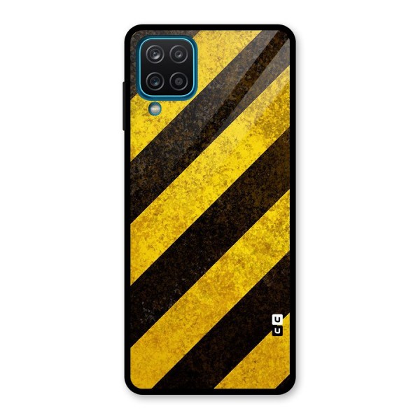 Diagonal Road Pattern Glass Back Case for Galaxy A12