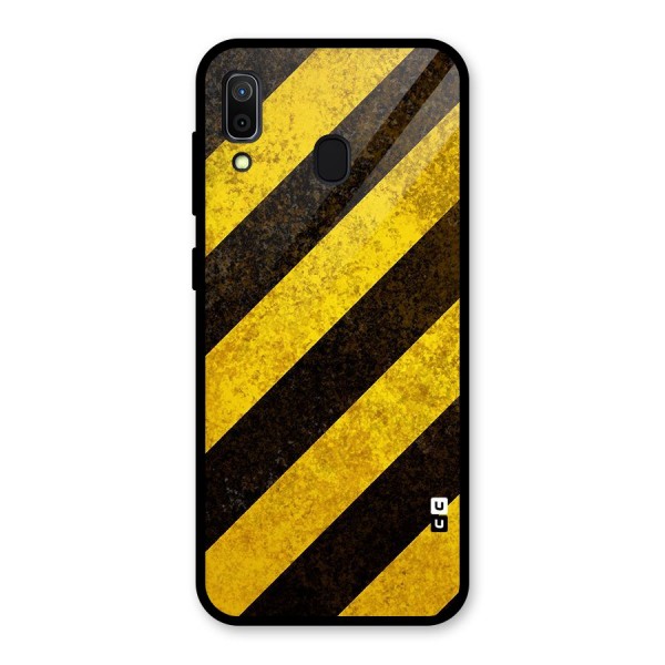 Diagonal Road Pattern Glass Back Case for Galaxy A30