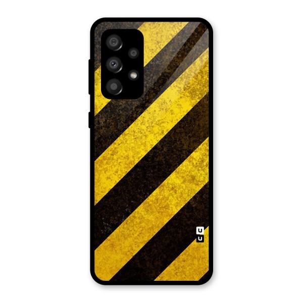 Diagonal Road Pattern Glass Back Case for Galaxy A32