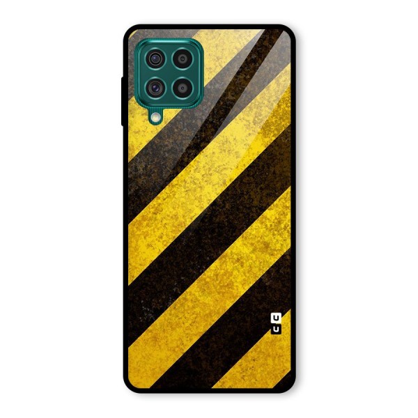 Diagonal Road Pattern Glass Back Case for Galaxy F62