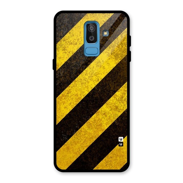 Diagonal Road Pattern Glass Back Case for Galaxy J8