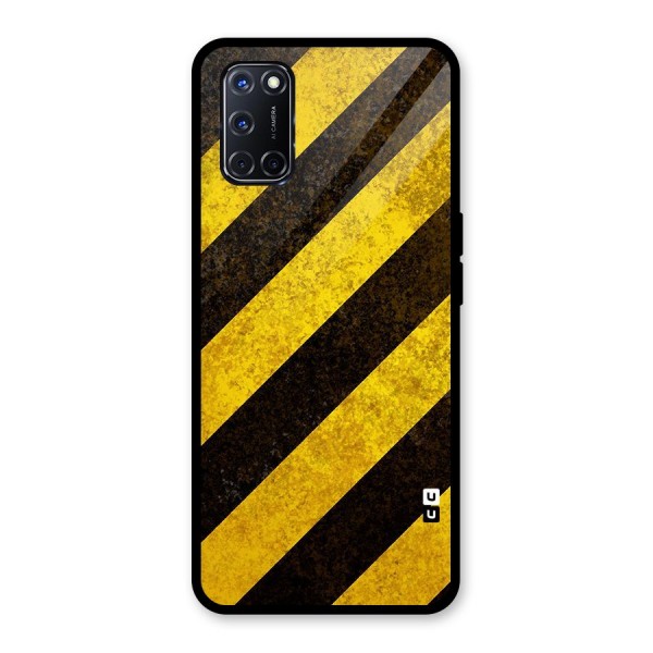 Diagonal Road Pattern Glass Back Case for Oppo A52