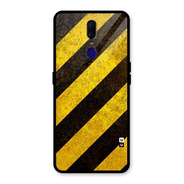 Diagonal Road Pattern Glass Back Case for Oppo F11