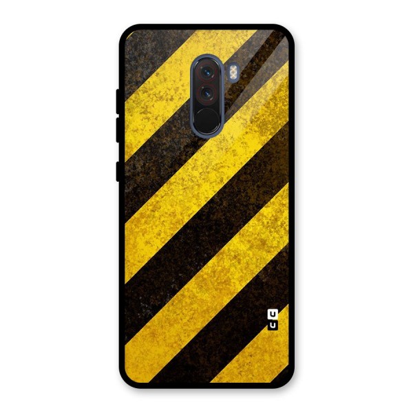 Diagonal Road Pattern Glass Back Case for Poco F1