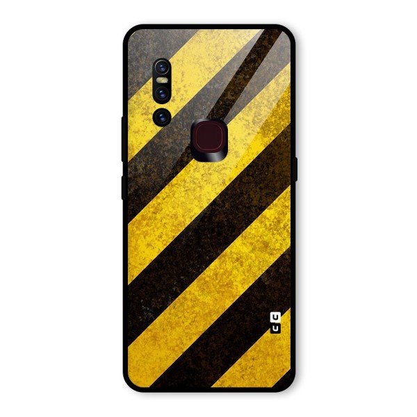 Diagonal Road Pattern Glass Back Case for Vivo V15