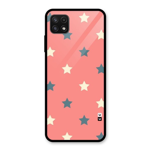 Diagonal Stars Glass Back Case for Galaxy A22 5G