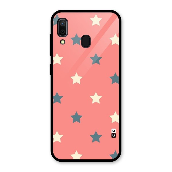 Diagonal Stars Glass Back Case for Galaxy A30