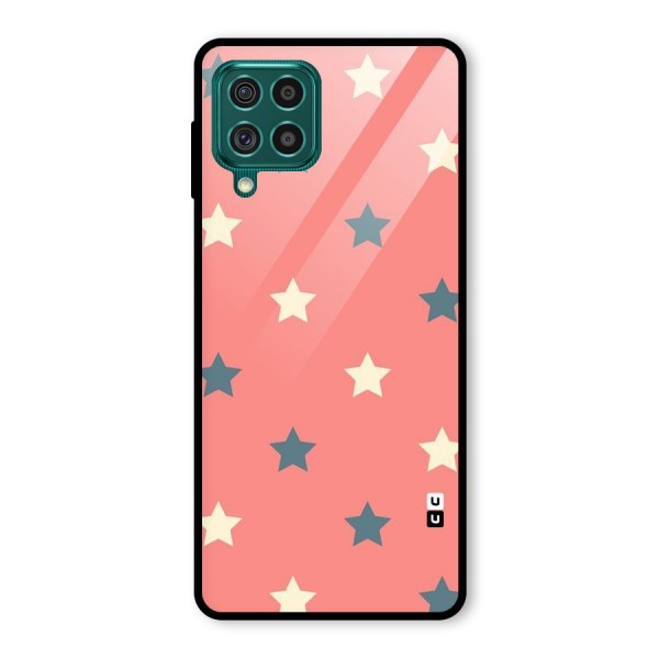 Diagonal Stars Glass Back Case for Galaxy F62