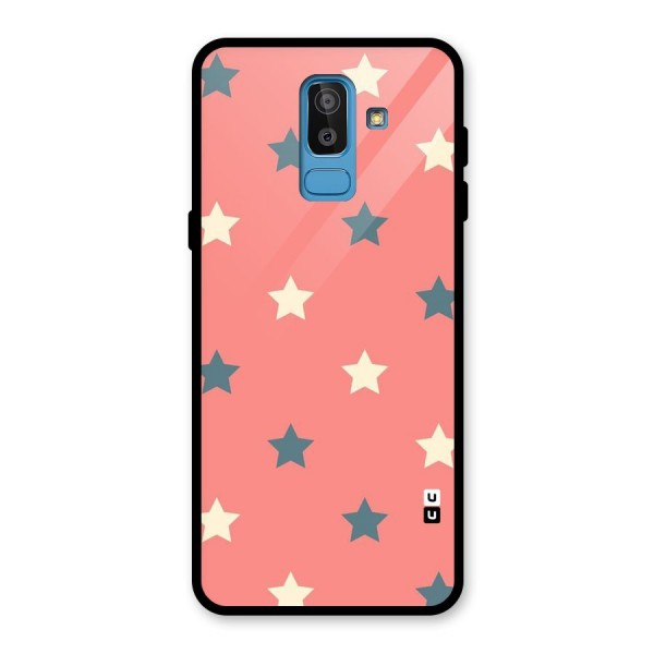 Diagonal Stars Glass Back Case for Galaxy J8