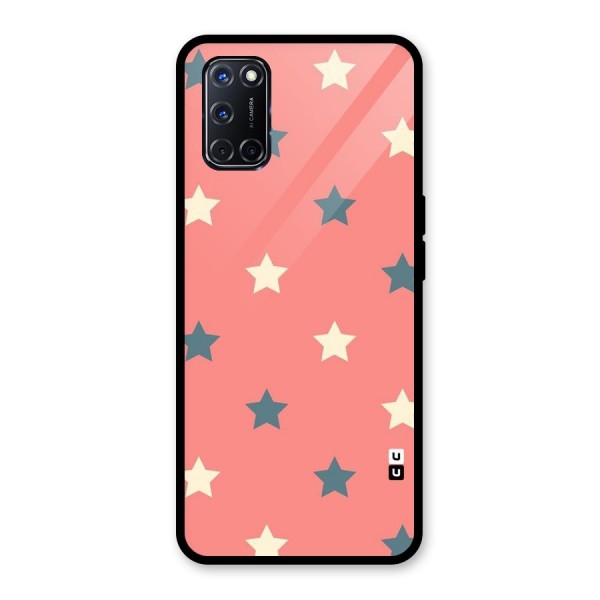 Diagonal Stars Glass Back Case for Oppo A52