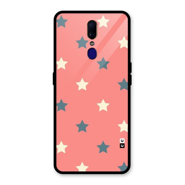 Diagonal Stars Glass Back Case for Oppo F11