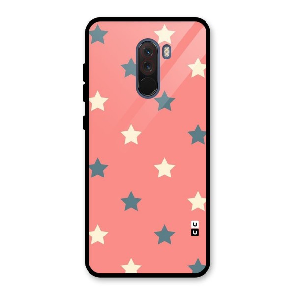 Diagonal Stars Glass Back Case for Poco F1