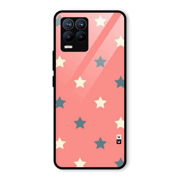 Diagonal Stars Glass Back Case for Realme 8 Pro