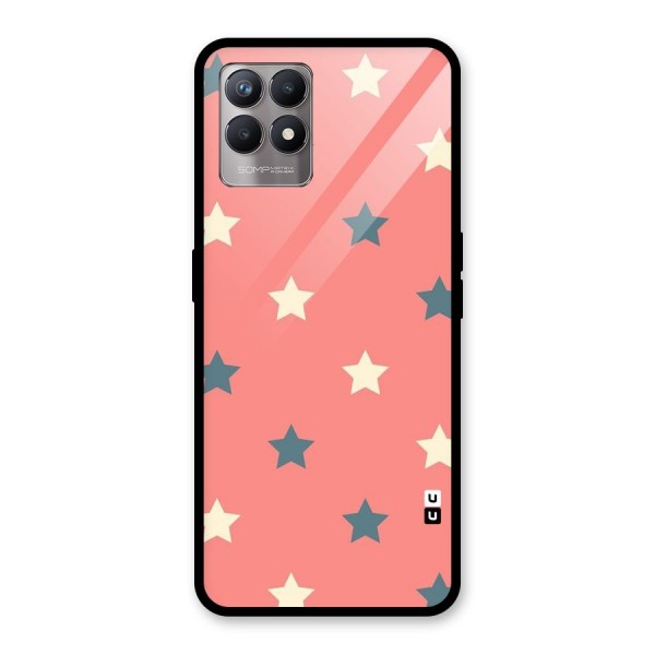 Diagonal Stars Glass Back Case for Realme 8i