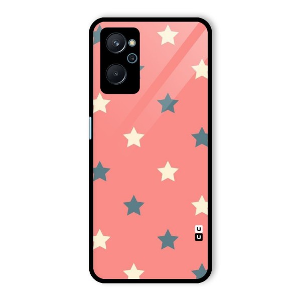 Diagonal Stars Glass Back Case for Realme 9i