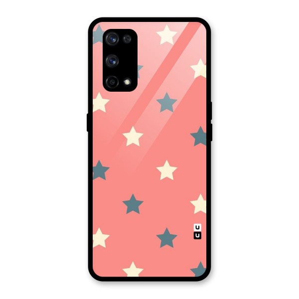 Diagonal Stars Glass Back Case for Realme X7 Pro