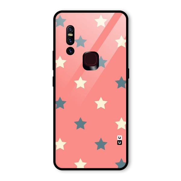 Diagonal Stars Glass Back Case for Vivo V15